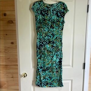 Apt. 9 Blue Sheath Midi Dress Short Sleeve